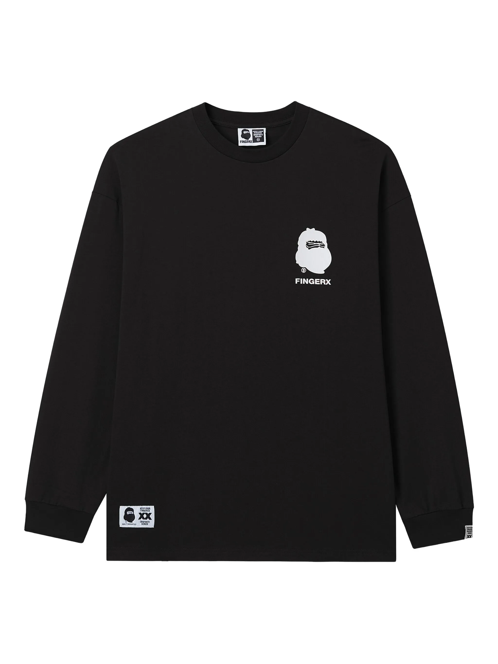 

Футболка с длинными рукавами и логотипом Fingercroxx, черный