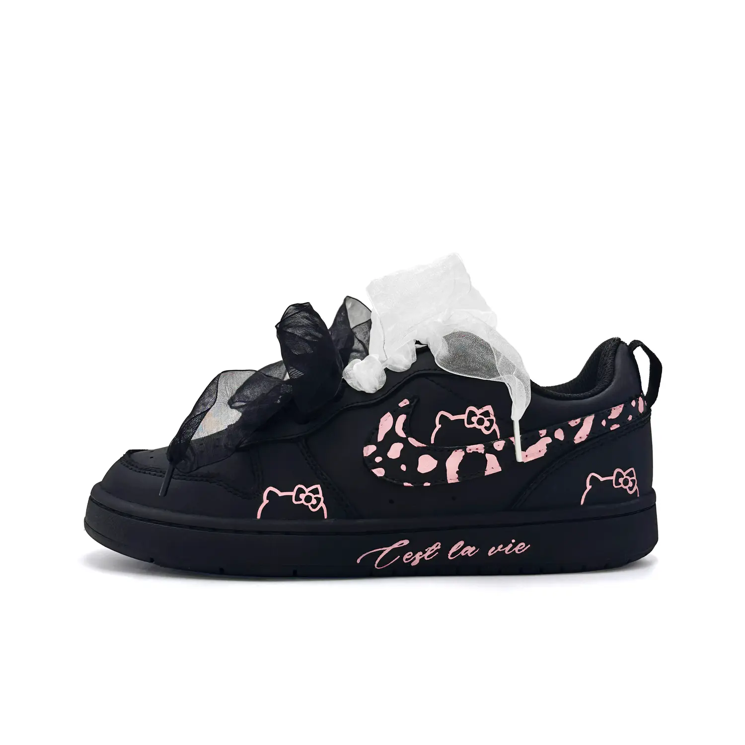 

Nike Детские кроссовки для скейтбординга Court Borough Pink Cute Night Stroll с нескользящей подошвой и антискользящим верхом для подростков