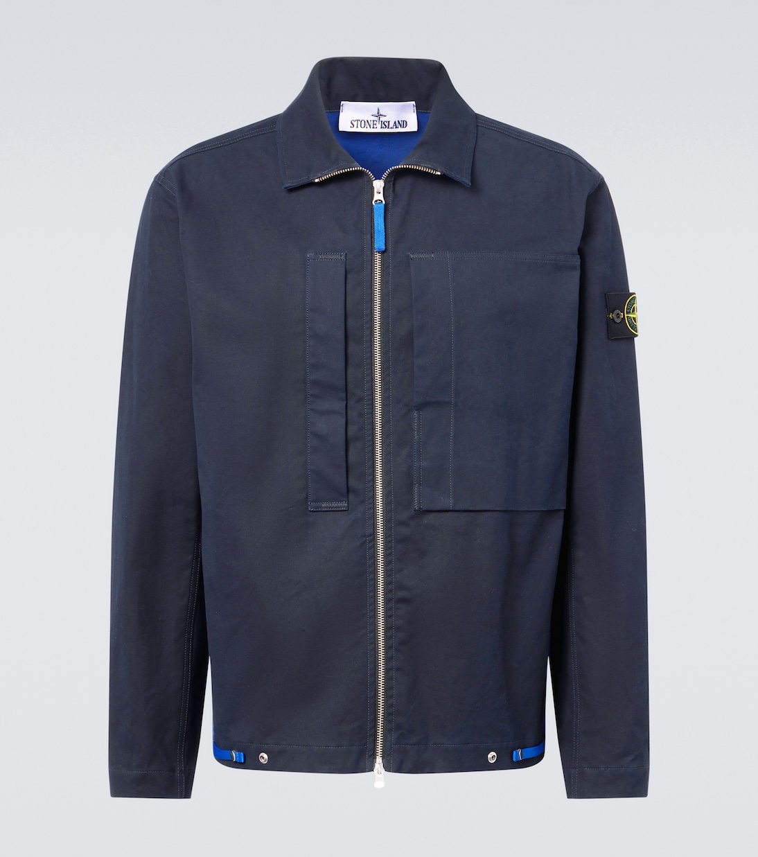 

Компас хлопковая парусиновая рубашка-оверсайз Stone Island, темно-синий