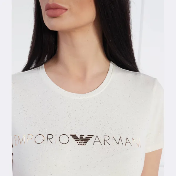 Футболка стандартного кроя Emporio Armani, бежевый — фото 4