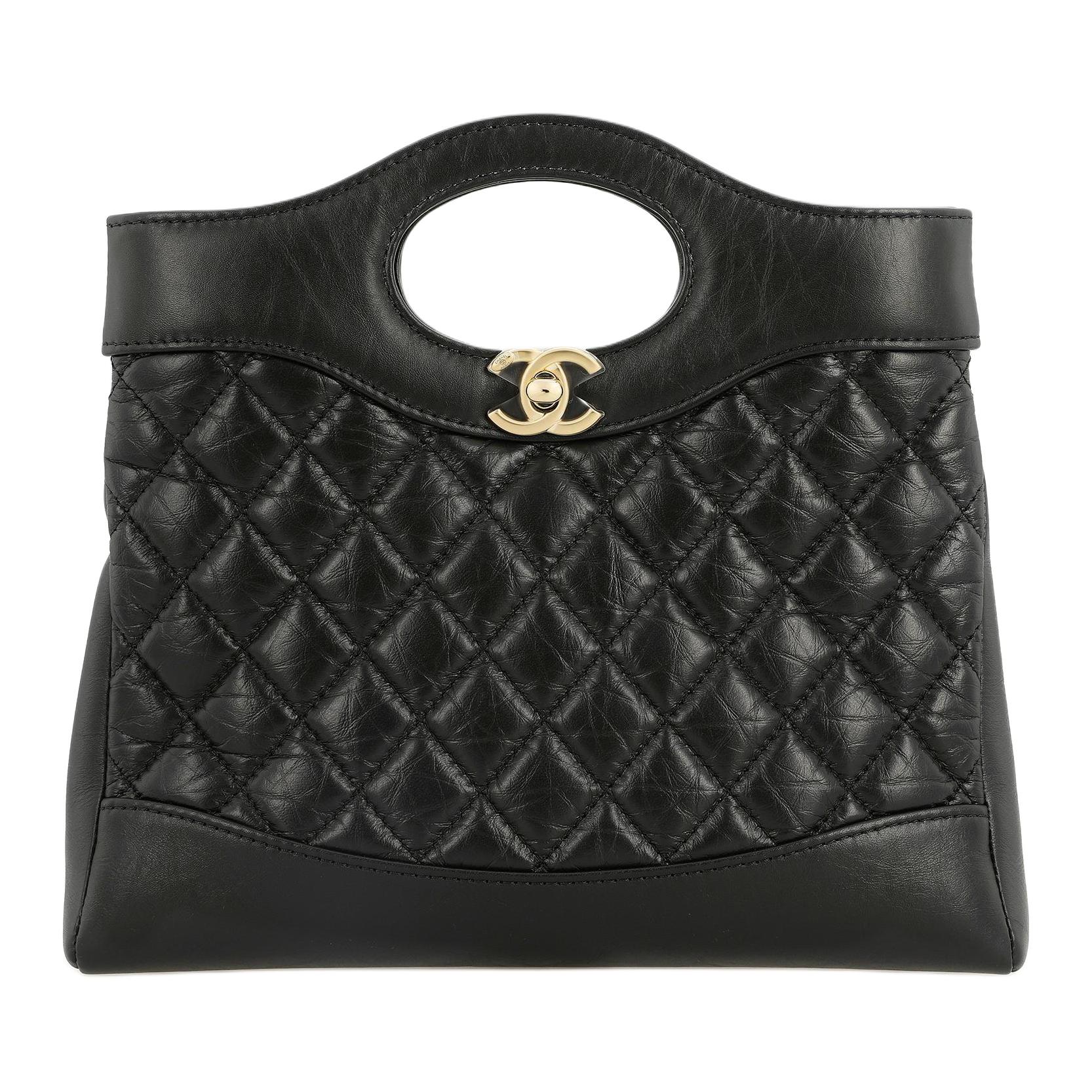 

CHANEL Кожаная наплечная сумка через плечо миниатюрная унисекс черная