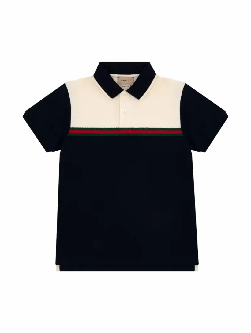 

Хлопковое поло Web Gucci, мультиколор