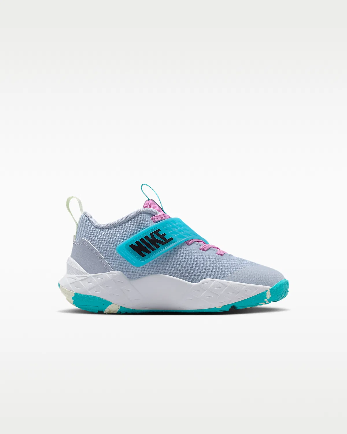 Детские кроссовки Nike Team Hustle D 12, Ghost/Dusty Cactus/Volt Tint/Black — фото 3