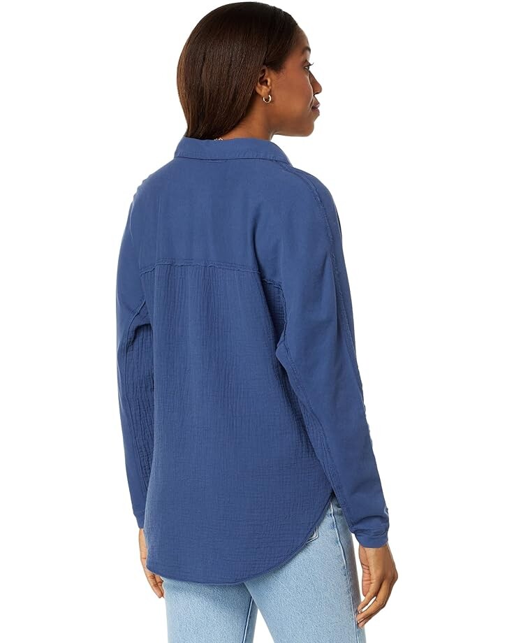 

Рубашка bobi Los Angeles Button-Down Mixed Collar Shirt, цвет Coast