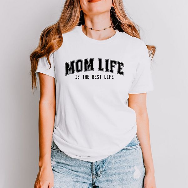 

Футболка с коротким рукавом Varsity mom life Simply Sage Market, White, Белый, Футболка с коротким рукавом Varsity mom life Simply Sage Market, White