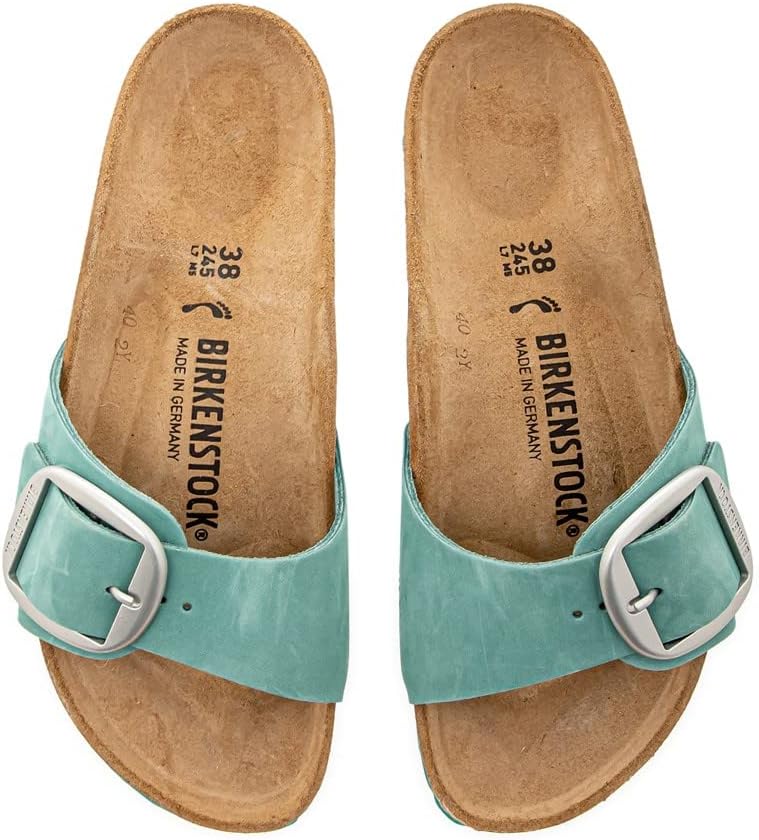 Женские сандалии Birkenstock Madrid с открытым носком, черно-белая кожа — фото 4