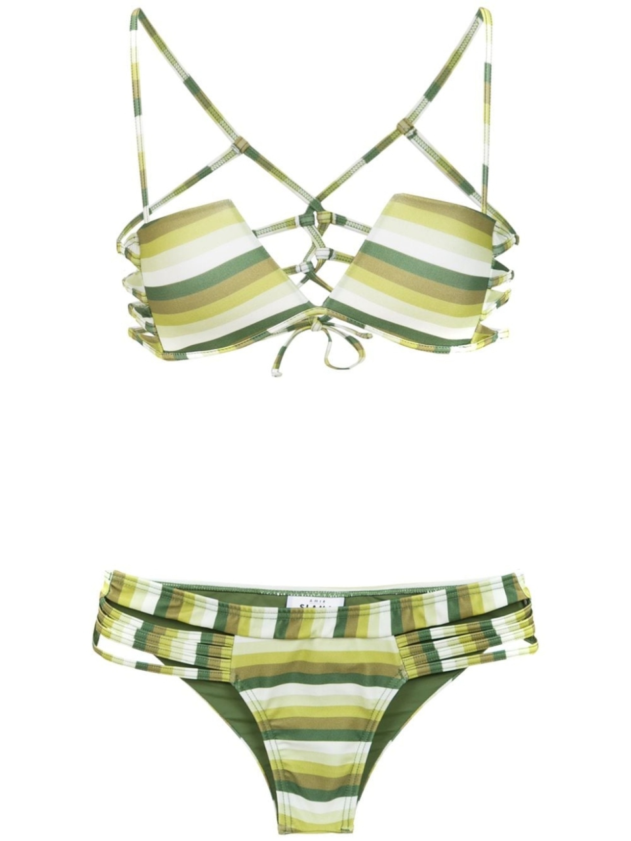 

Amir Slama striped bikini, зеленый