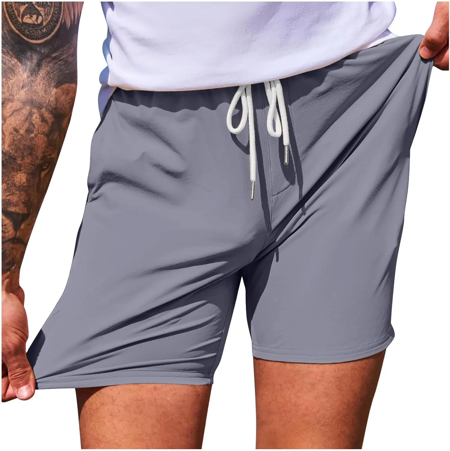 Мужские шорты Active Running Shorts с карманами, легкие, серые