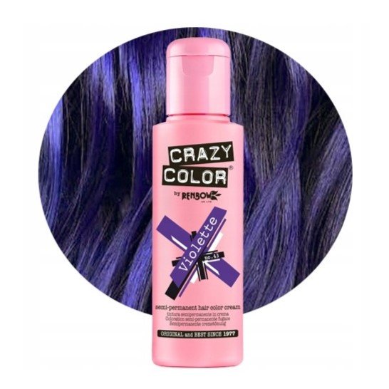 

Крем-краска для волос CRAZY COLOR № 43 - Фиолетовый - 100 мл