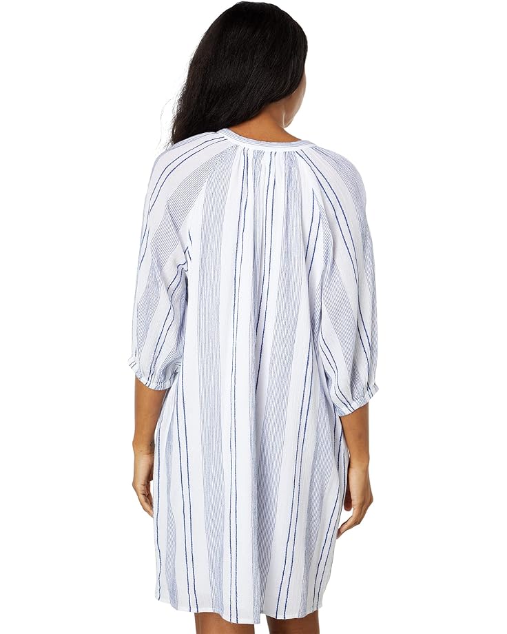 

Платье SUNDRY Stripe Henley Dress, белый