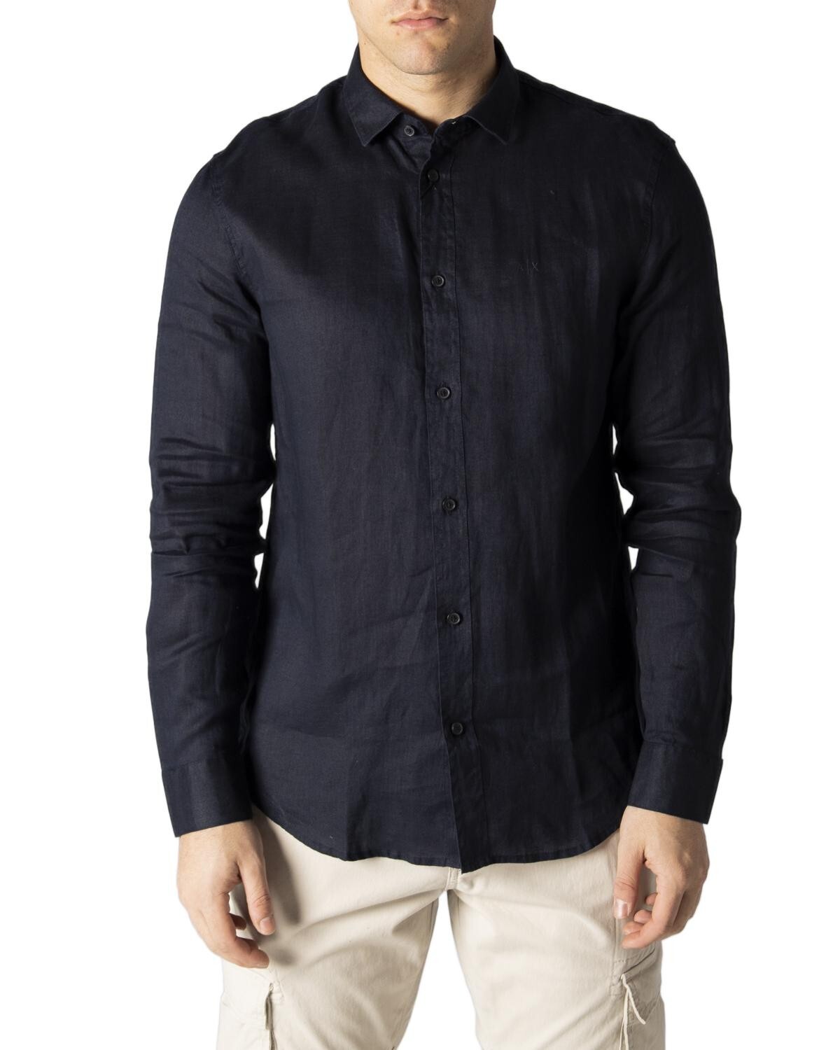 

Рубашка Armani Exchange льняная, синий