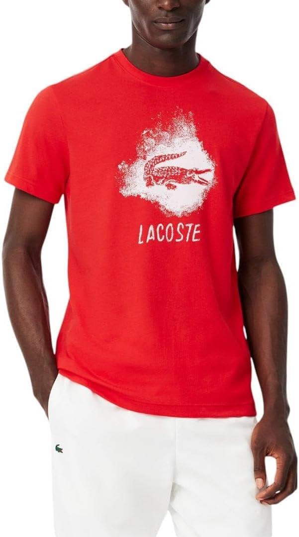 

Мужская спортивная футболка Lacoste Ultra Dry с графическим принтом, Grenadine Red, Красный, Мужская спортивная футболка Lacoste Ultra Dry с графическим принтом, Grenadine Red