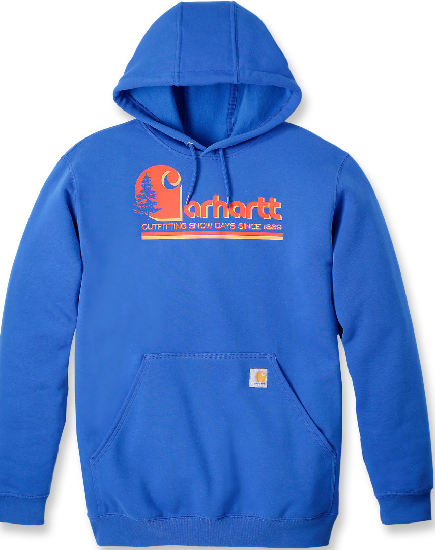 

Толстовка Carhartt Loose Fit Midweight Graphic Hooded Sweatshirt, цвет Blue/Orange
