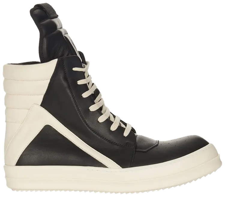 Кроссовки Rick Owens Wmns Hollywood Geobasket High 'Black Milk', черный