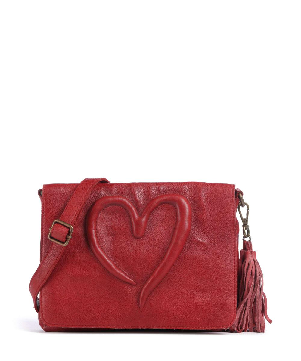 

Сумка Herzweg 3 из зернистой кожи Taschendieb Wien, красный