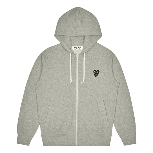

Куртка COMME des GARCONS PLAY Zip Hooded Sweatshirt With Black Family Heart 'Grey', серый