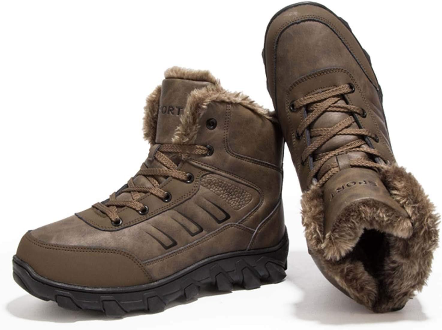 

Мужские зимние ботинки CERYTHRINA водонепроницаемые высокие с утепленной меховой подкладкой для трекинга и походов, коричневый