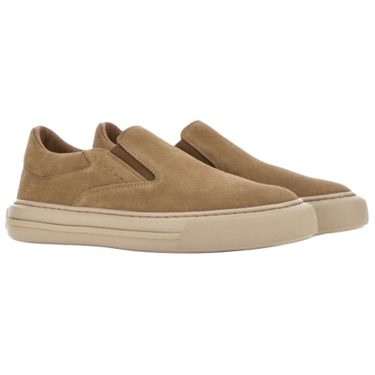 Туфли Suede Slip on Sneakers HOGAN, желтый — фото 4
