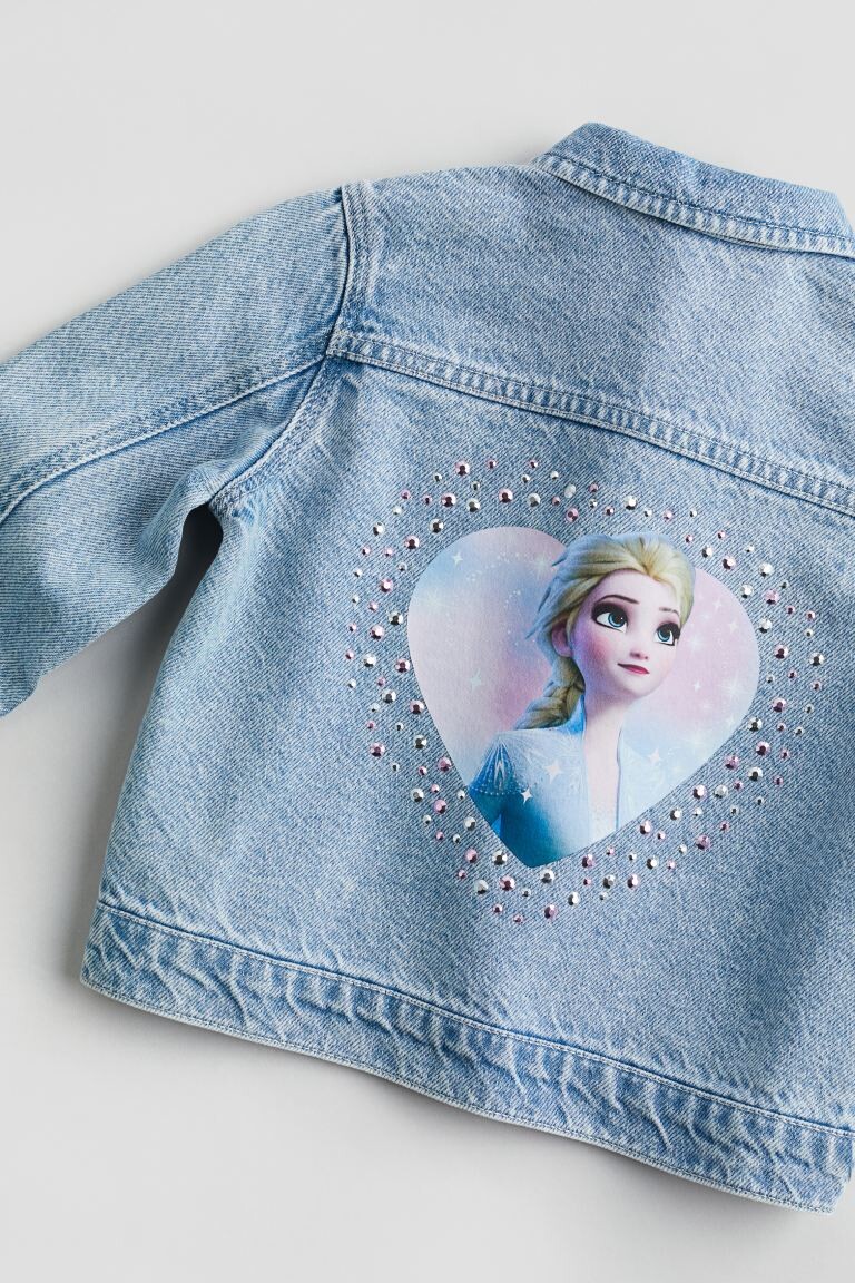 

Джинсовая куртка с принтом H&M, синий