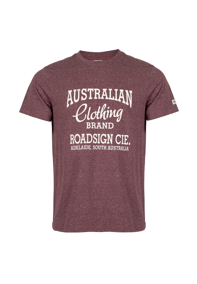 

Футболка Australian Clothing мягкая на ощупь меланжевая рубашка для расслабленных дней Roadsign Australia, красный