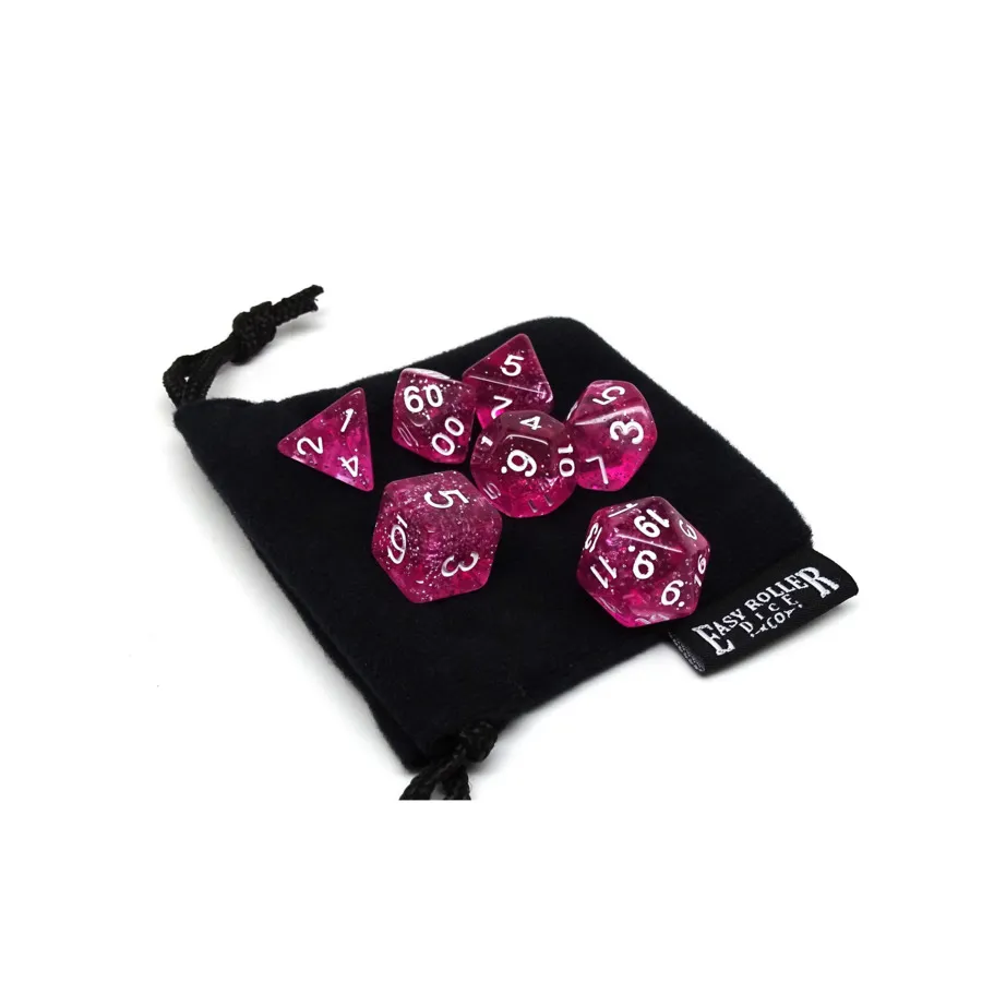 

Роза Спаркл с белым (7), Dice - 7 Piece Poly Sets - Glitter/Sparkle (Easy Roller Dice)