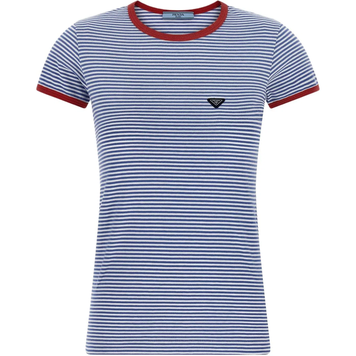 Футболка полосатая PRADA Light Blue