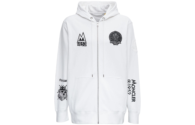 

Белая худи Moncler 1952