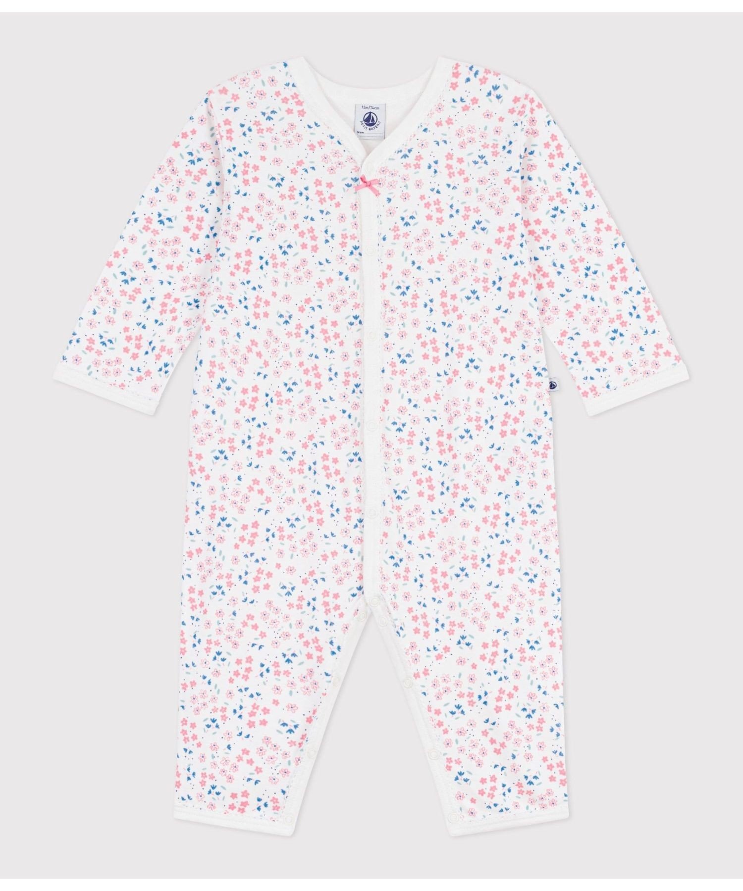 Комбинезон без штанин с цветочным принтом Petit Bateau, Off-white/Multicolor