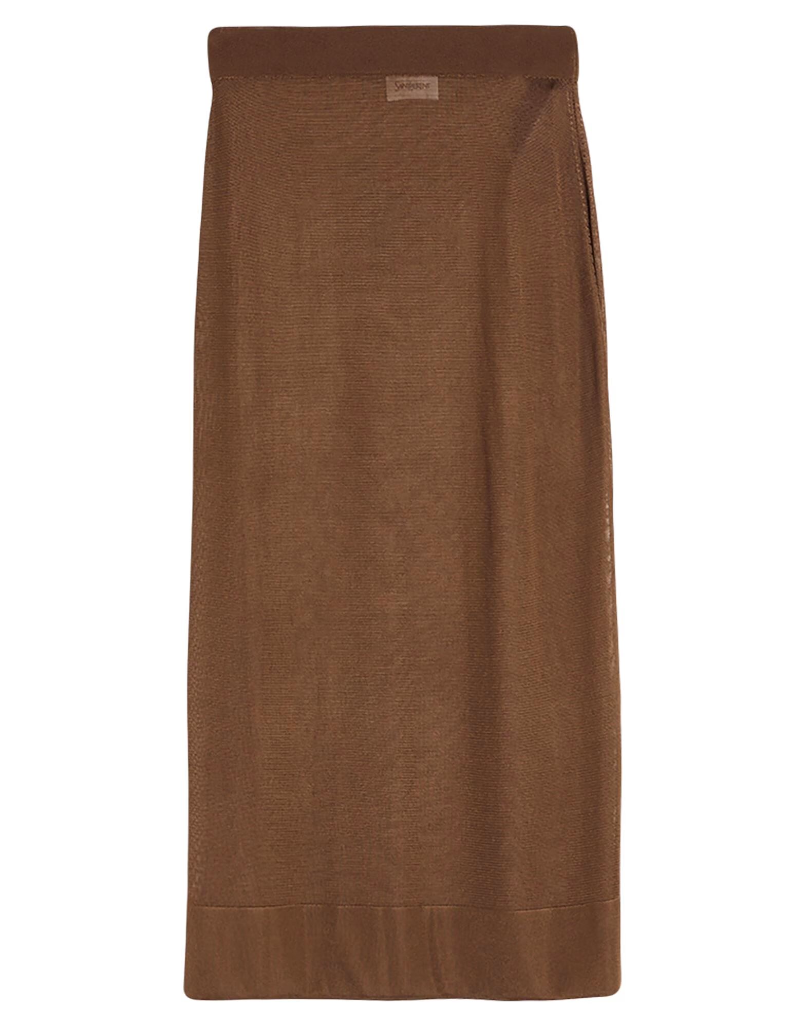 

Юбка миди Saint Laurent, коричневый