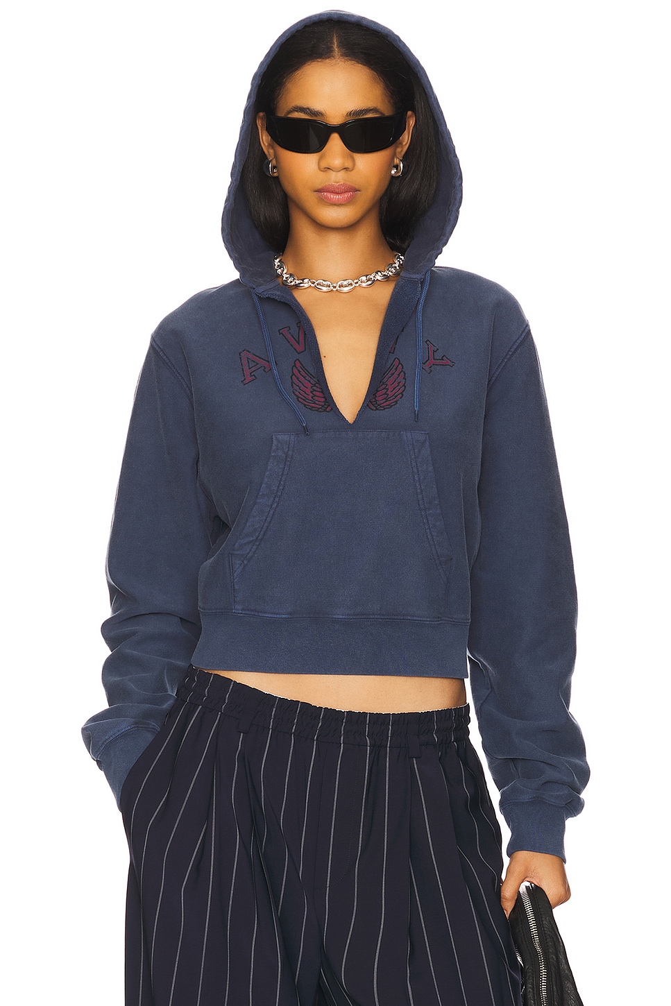 

Худи с графическим разрезом Alexander Wang, vintage navy