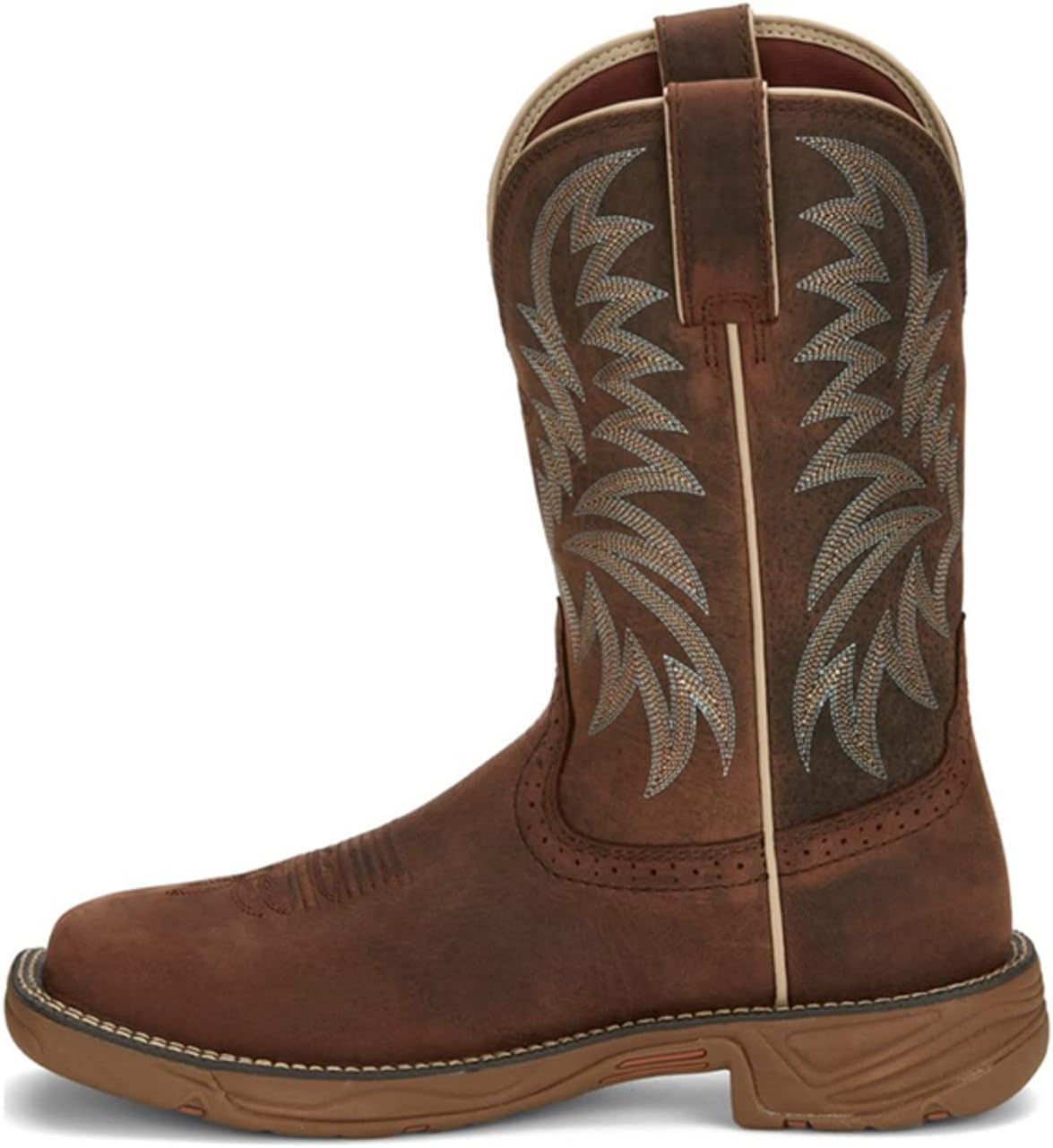 Мужские сапоги Justin Men's Rush 11 с широким квадратным носком, Hickory — фото 3