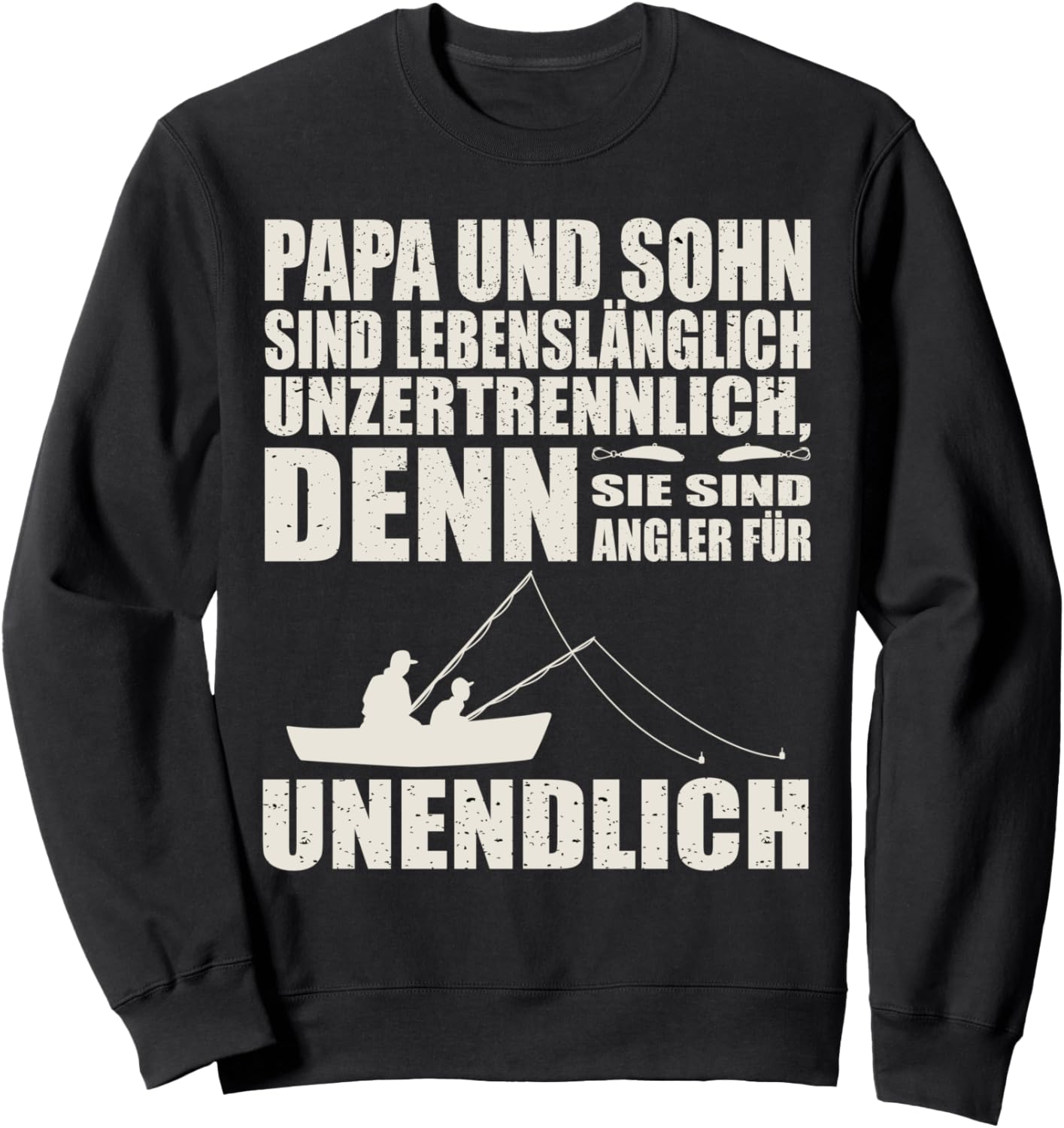 

Толстовка Angel Papa Fisherman's Son Angler Angeln Papa Angel Vater Sohn Geschenk, черный