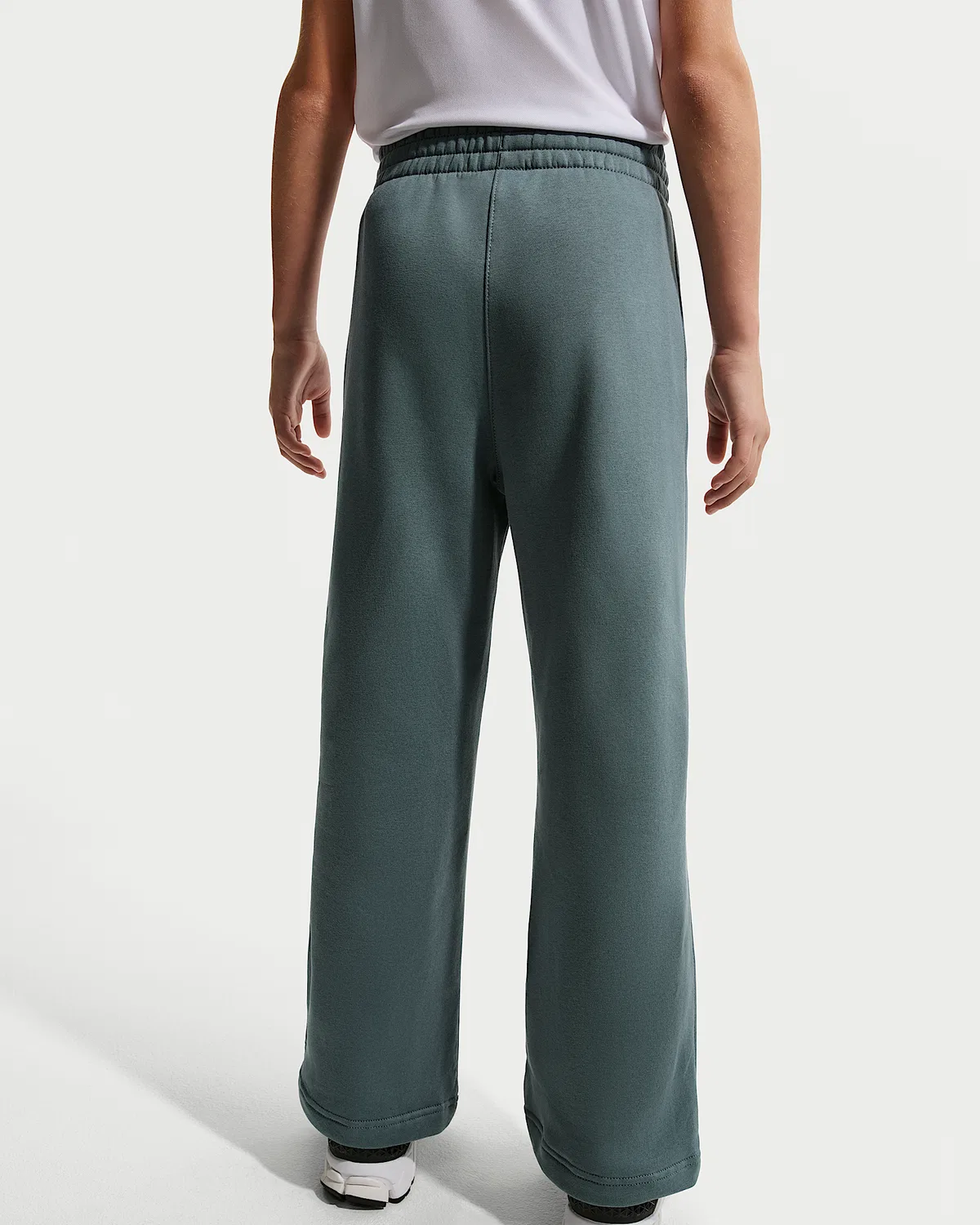 Детские широкие штаны Nike Sportswear Club Fleece, Mineral Slate/Mineral Slate/White — фото 3