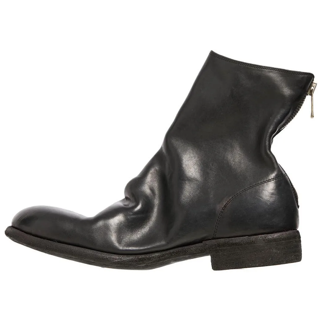 GUIDI Мужские черные ботинки