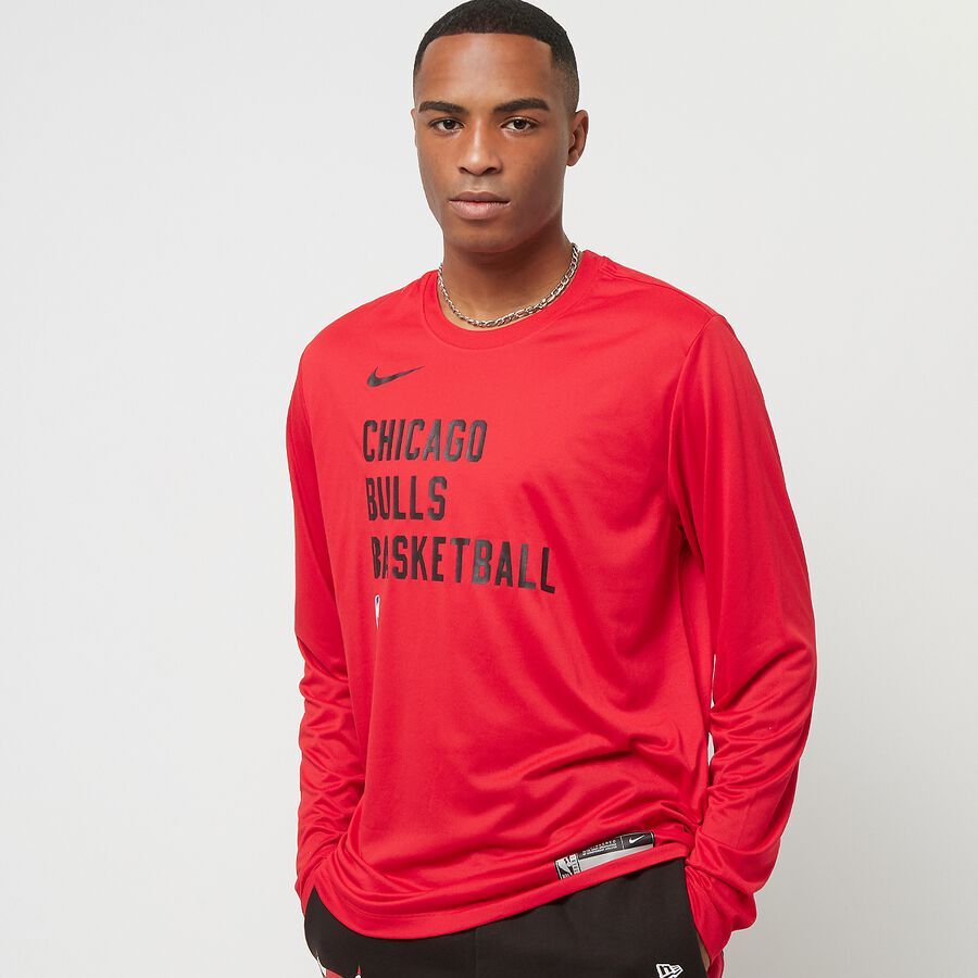 

Футболка NBA Chicago Bulls Dri-Fit Essential с длинными рукавами и принтом NIKE, цвет university red