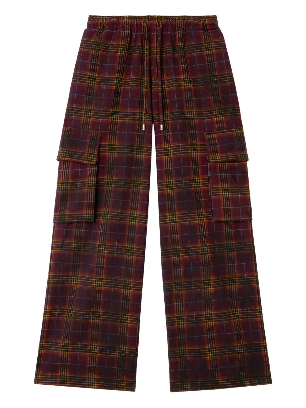 

Клетчатые брюки-карго Palm Angels, красный