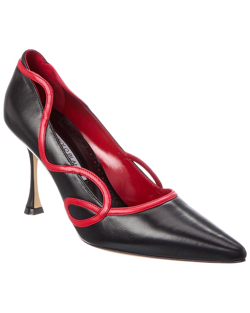 Манило Бланик Ансаки 90 Кожаные туфли-лодочки Manolo Blahnik, черный