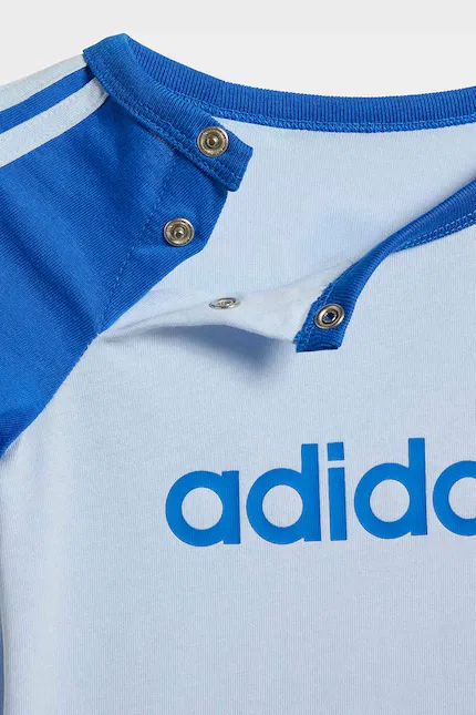 Комплект детский из футболки и шорт Adidas Originals, синий — фото 4