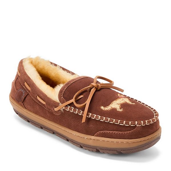 

Мужские тапочки Fireside из натуральной овчины с мокасиновым носком Dearfoams, Potting Soil