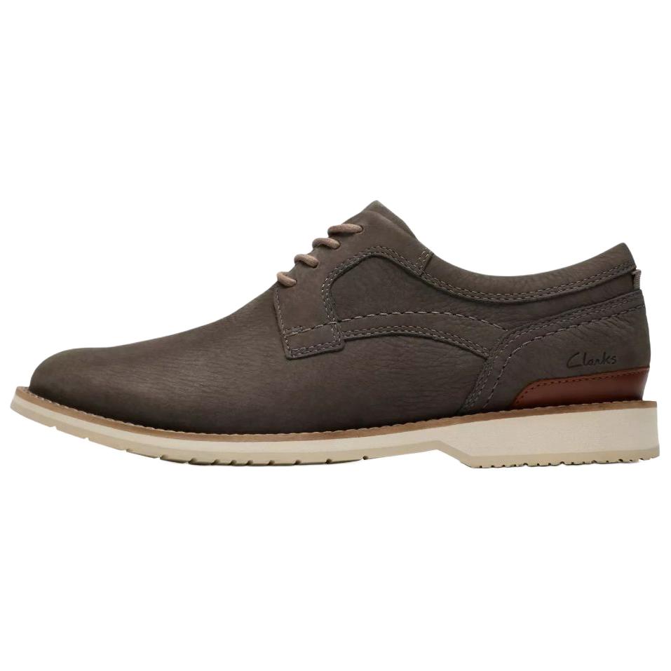 

Clarks Кожаные повседневные туфли Monahan Plain Nubuck для мужчин, коричневые