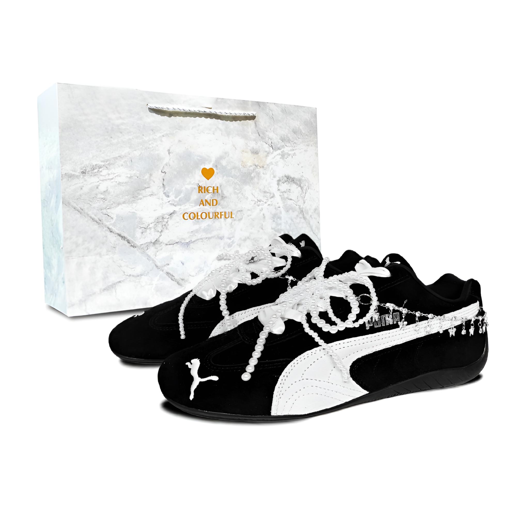 

Puma Speedcat Collection Cream Puff Miss Shopping Bag Износостойкие низкие повседневные кроссовки унисекс черный