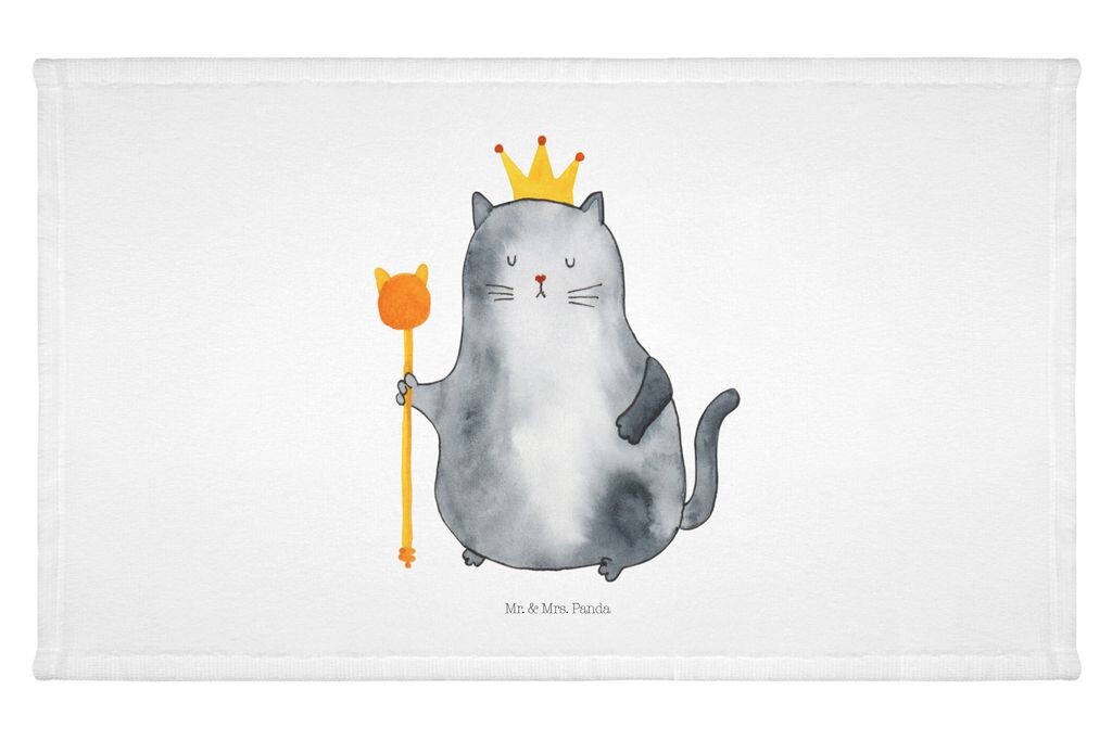 

Гостевое полотенце Mr. & Mrs. Panda Cat King — белое — подарок, дом в аренду, махровая ткань, королева, домашнее животное, спортивное полотенце, квартира, любитель кошек, гостевое полотенце, друг кошки, белый