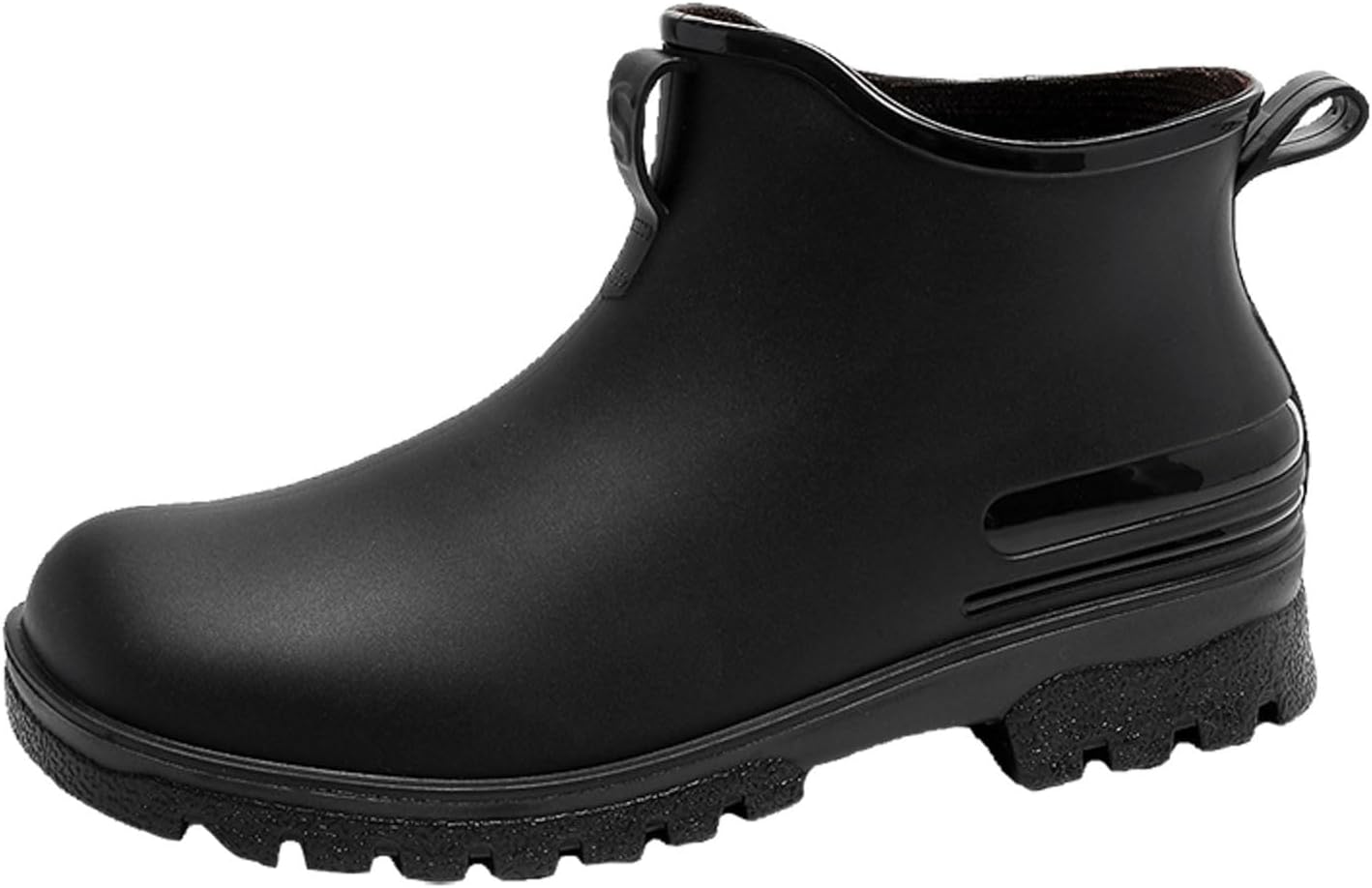 

Непромокаемые ботинки для улицы, универсальные водные ботинки с толстой подошвой, удобные, нескользящие, кухонные резиботинки, мужские и женские резисапоги для женщин, для кур Generic, черный