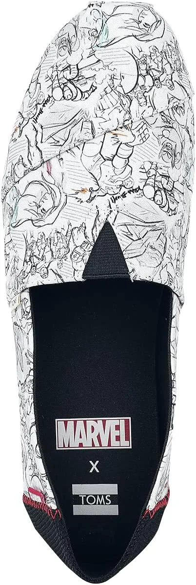 Туфли TOMS - Herren Alpargata Espadrille, Größe:, Kunstdruck Marvel Con Weiß — фото 4