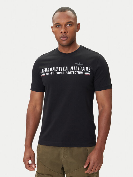 

Футболка regular fit 252TS1942UJ00538 Aeronautica Militare, чёрный