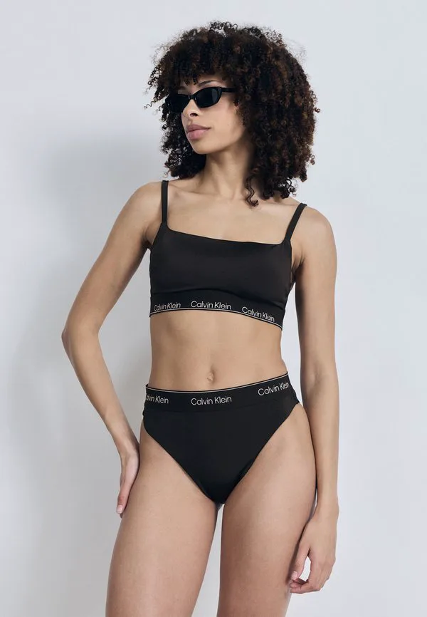 Топ от купальника с квадратным вырезом и вырезом-бралеттом Calvin Klein Swimwear, Black