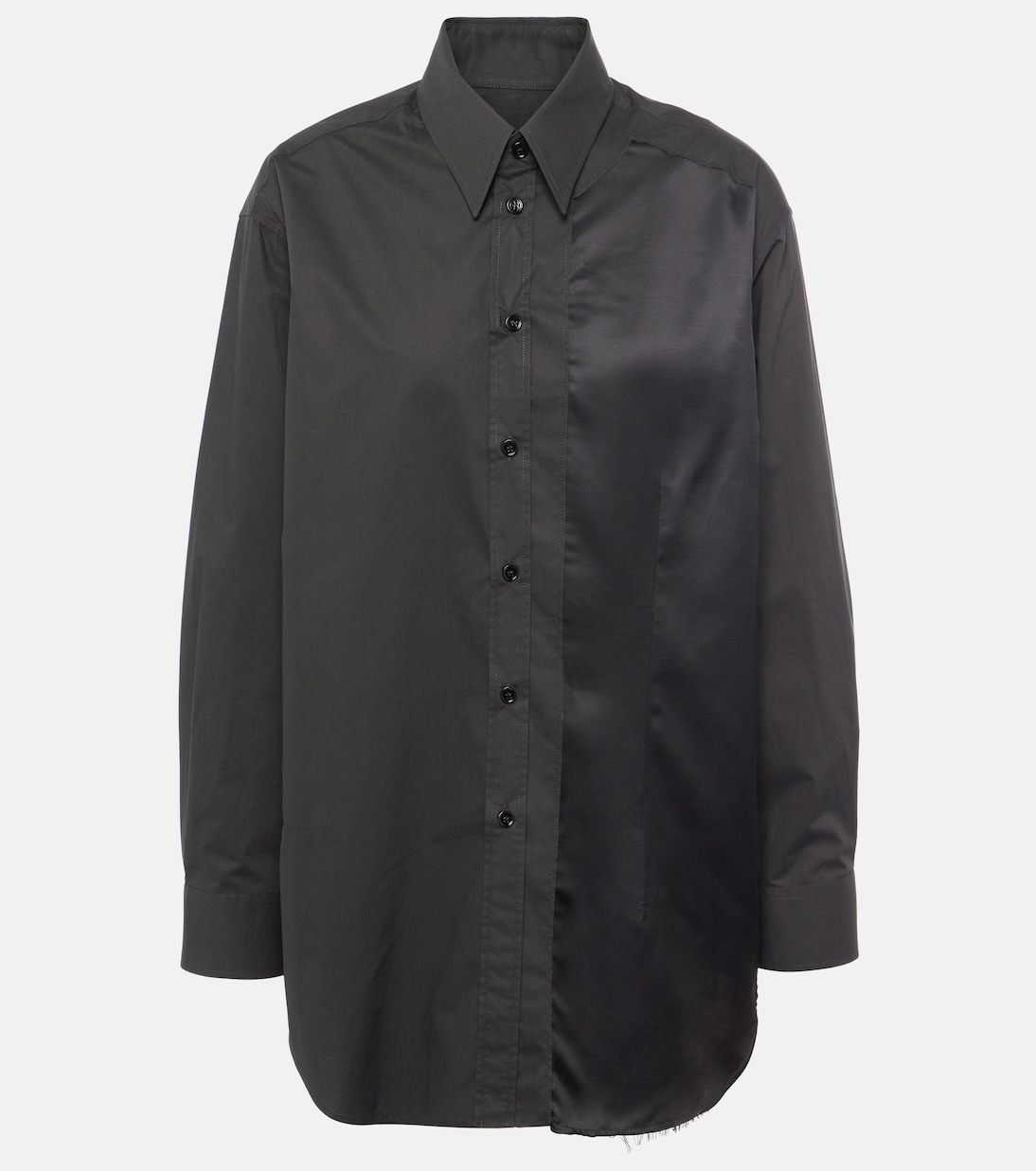 

Хлопковая рубашка MM6 Maison Margiela, Washed Black