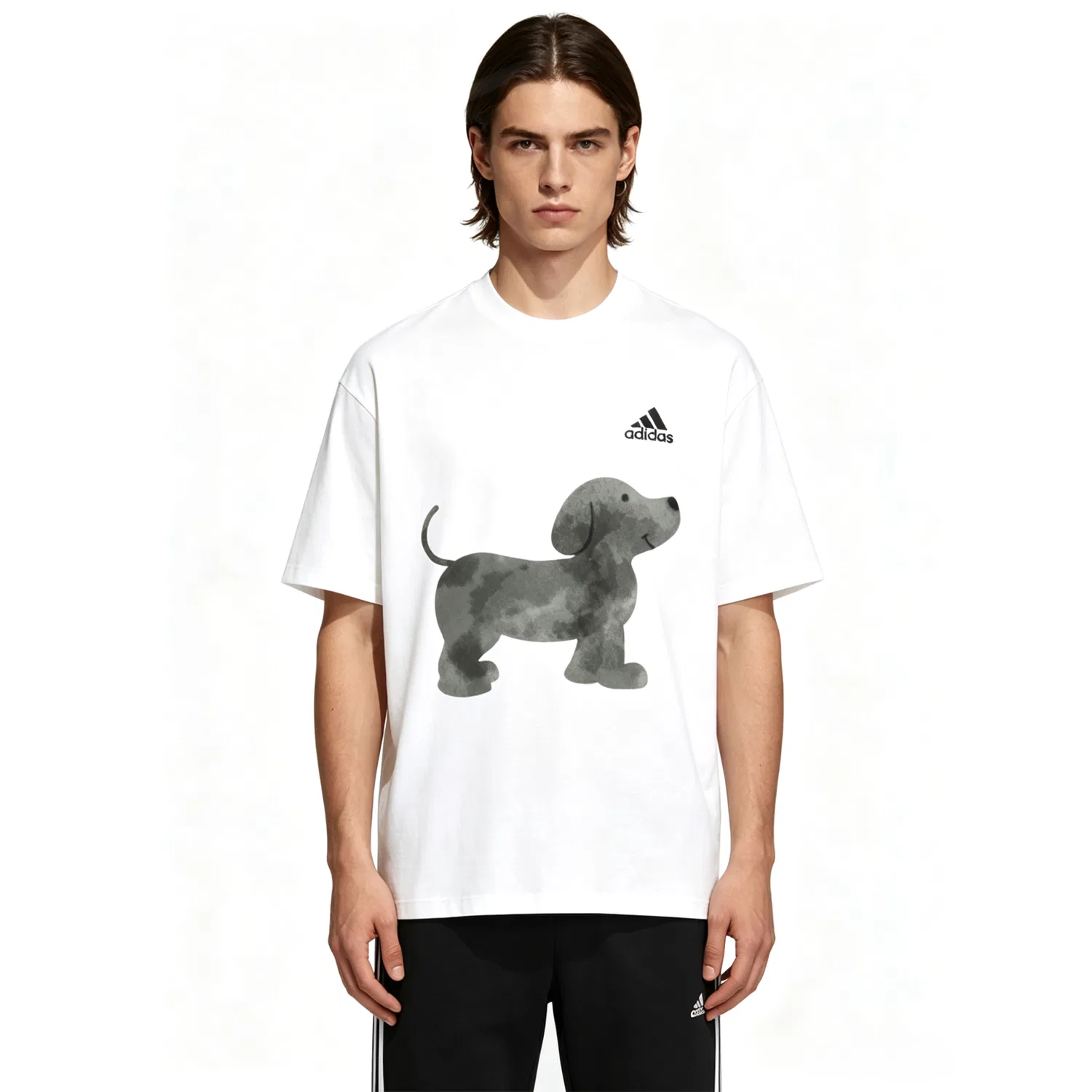 Футболка Adidas Must Haves белая — фото 4