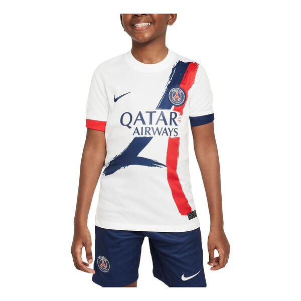 

Спортивная футболка dri-fit paris saint-germain 2024/25 stadium away jersey 'white navy red' Nike, белый