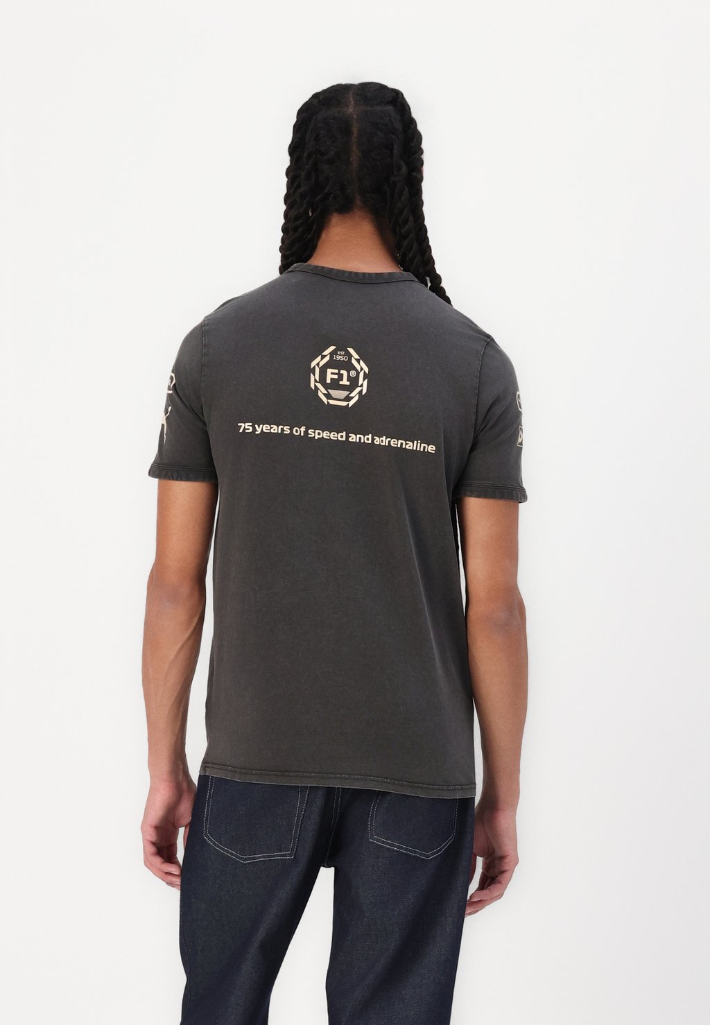 

Футболка с принтом GRAPHIC RINGER TEE Puma, черный